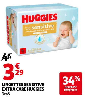 Promotie: Lingettes sensitive extra care