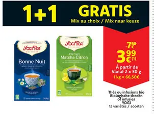 Offre: Thés ou infusions bio