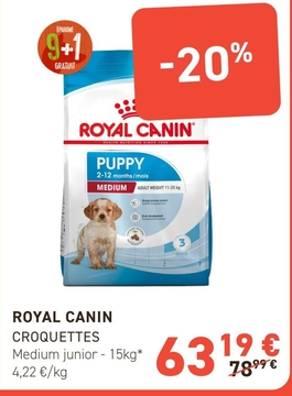 Offre: ROYAL CANIN CROQUETTES Medium junior