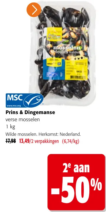 Promotie: Verse mosselen