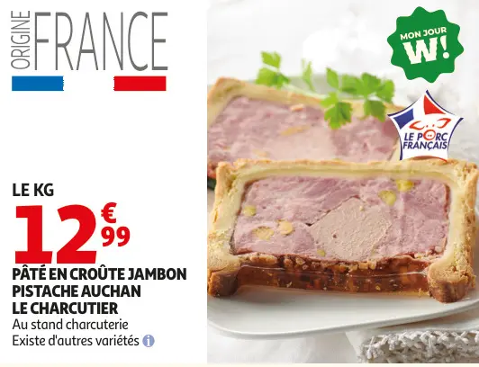 Promotie: Pâté en croûte jambon pistache