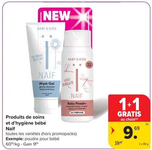 Offre: Produits de soins et d'hygiène bébé