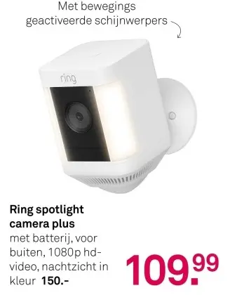 Aanbieding: Ring spotlight camera plus