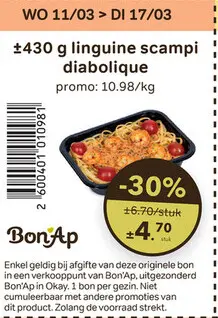Promotie: Linguine scampi diabolique