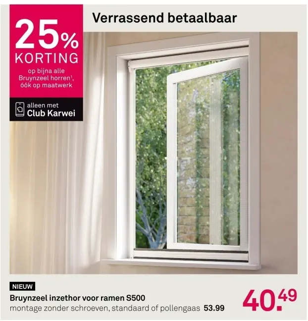 Aanbieding: Inzethor voor ramen S500