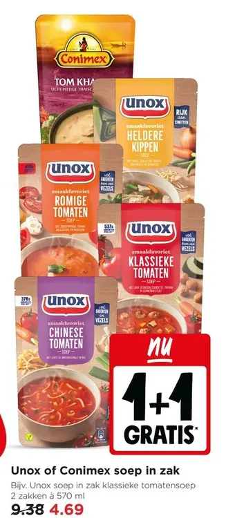 Aanbieding: Unox of Conimex soep in zak