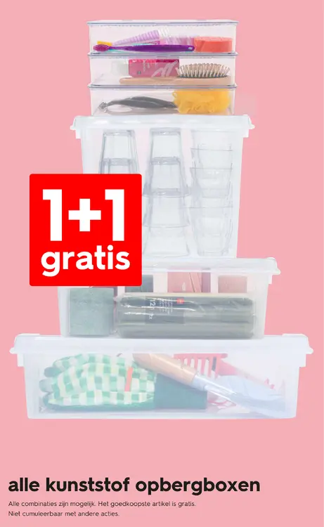 Promotie: Alle kunststof opbergboxen