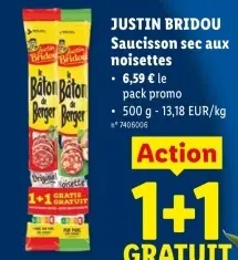 Offre: Saucisson sec aux noisettes