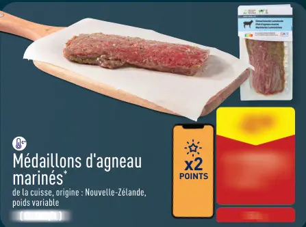 Offre: Médaillons d'agneau marinés