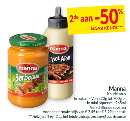 Promotie: Koude saus