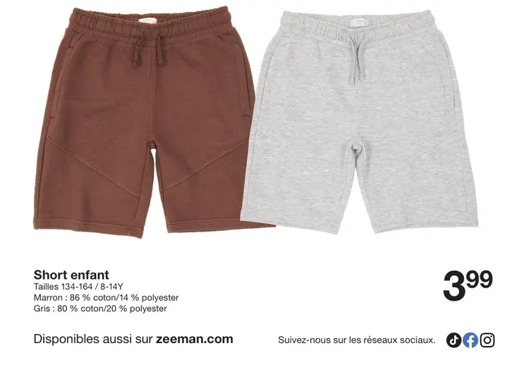 Offre: Short enfant