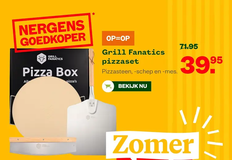 Aanbieding: Grill Fanatics pizzaset