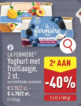 Promotie: Yoghurt met fruitlaagje