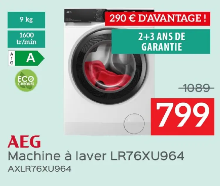 Offre: Machine à laver LR76XU964