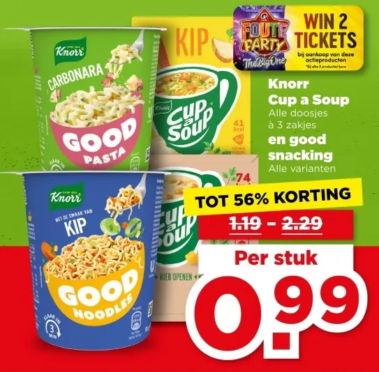 Aanbieding: Knorr Cup a Soup / Good Snacking