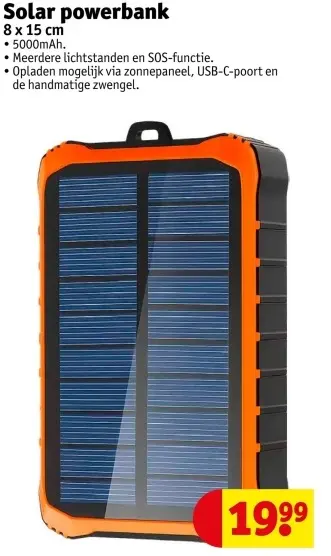 Aanbieding: Solar powerbank