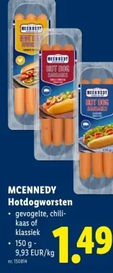 Promotie: Hotdogworsten