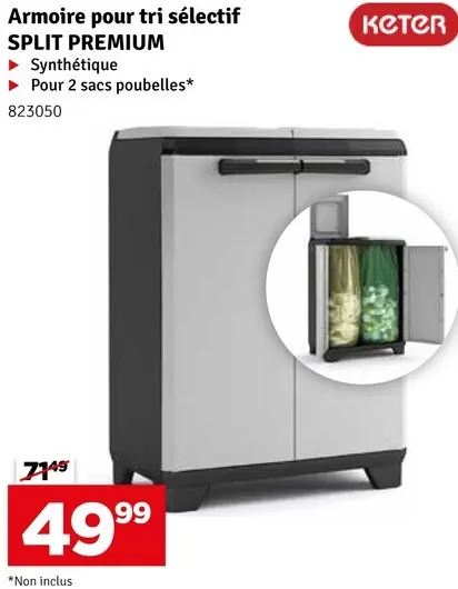 Offre: Armoire pour tri sélectif SPLIT PREMIUM
