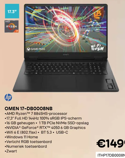 Aanbieding: Omen 17-db0008nb