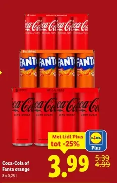 Aanbieding: Coca-Cola of Fanta orange