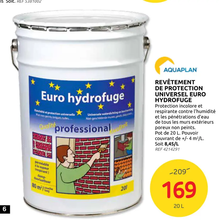 Promotie: Revêtement de protection universel euro hydro