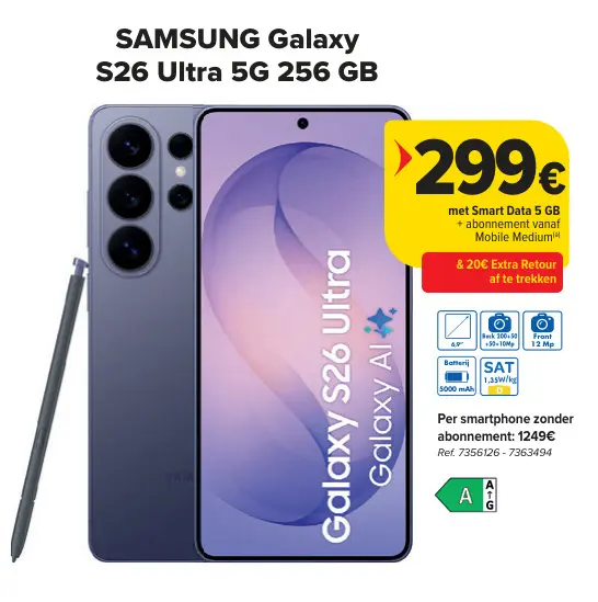 Promotie: Galaxy S26 Ultra 5G 256 GB