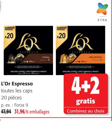 Offre: Capsules de café