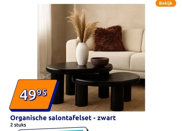 Promotie: Organische salontafelset - zwart