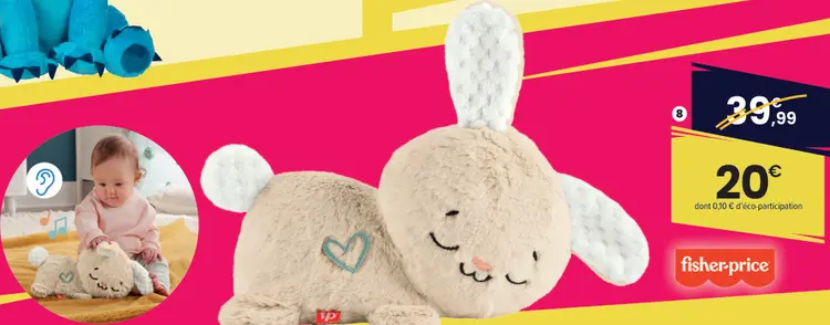 Offre: Mon lapin super dodo 34 cm