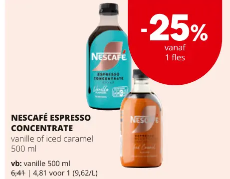 Promotie: Nescafé espresso concentrate