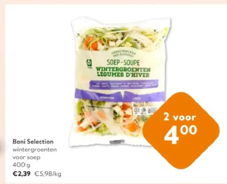 Promotie: wintergroenten voor soep