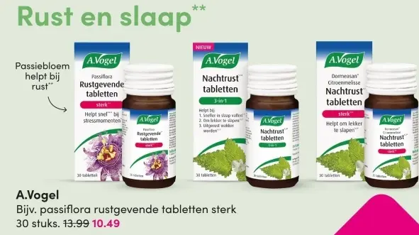 Aanbieding: A.vogel passiflora rustgevende tabletten sterk