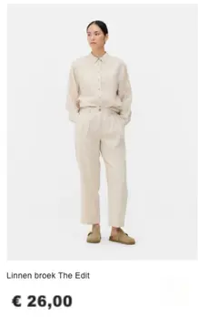 Aanbieding: Linnen broek The Edit