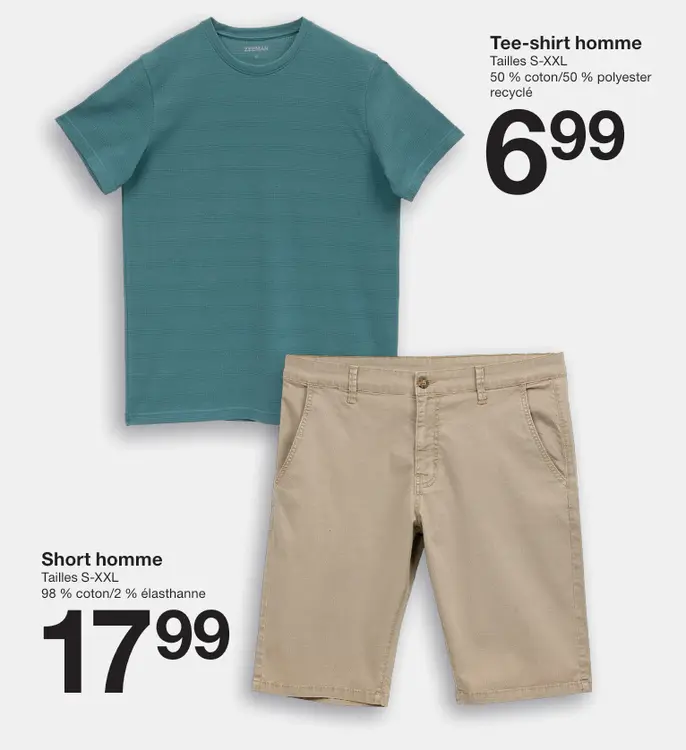 Offre: Tee-shirt / short homme