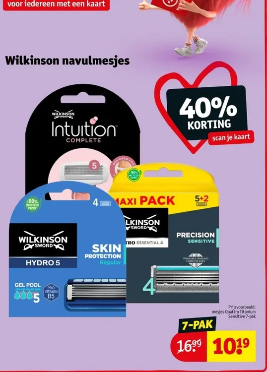 Aanbieding: Wilkinson navulmesjes
