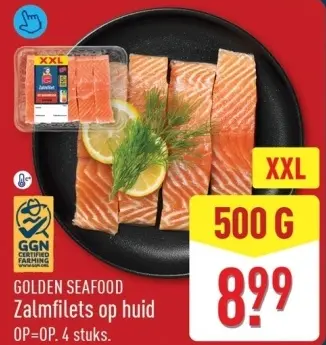 Aanbieding: Zalmfilets op huid