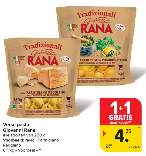 Promotie: Verse pasta