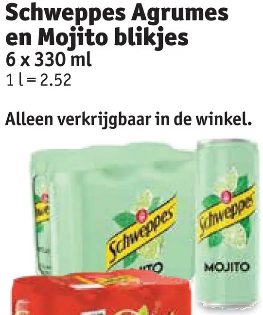 Promotie: Agrumes en Mojito blikjes