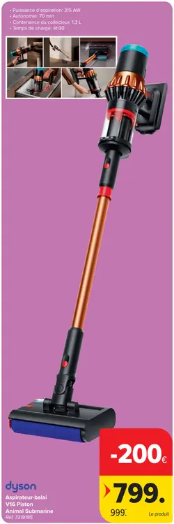 Offre: Aspirateur-balai V16 Piston