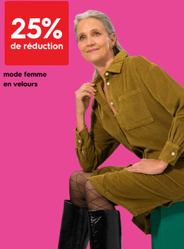 Offre: mode femme en velours