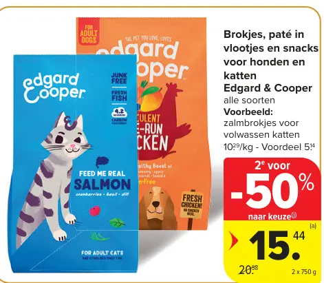 Promotie: Brokjes, paté in vlootjes en snacks voor hond