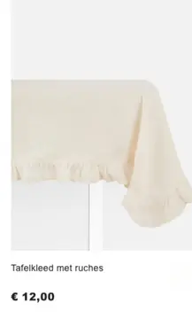 Aanbieding: Tafelkleed met ruches