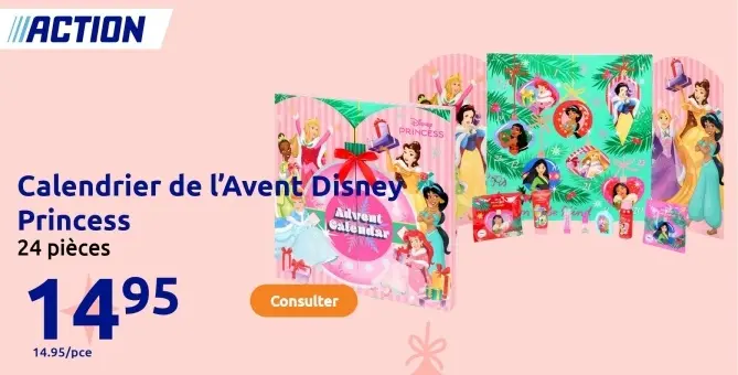Offre: Calendrier de l'Avent Disney Princess