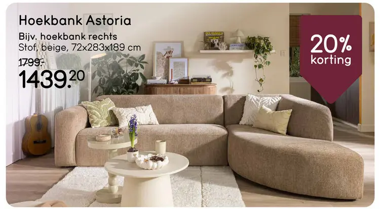 Aanbieding: Hoekbank Astoria