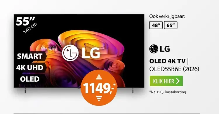 Aanbieding: LG OLED 4K 55B6E (2026)