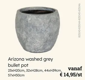 Aanbieding: Arizona washed grey bullet pot
