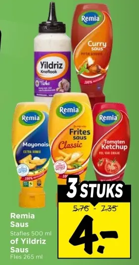 Aanbieding: Remia Saus of Yildriz Saus