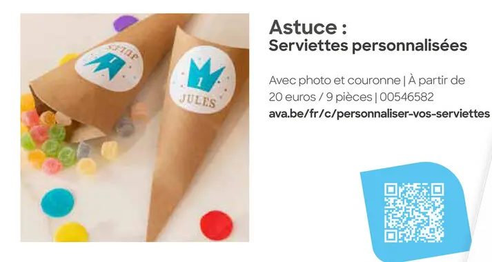 Offre: Serviettes personnalisées