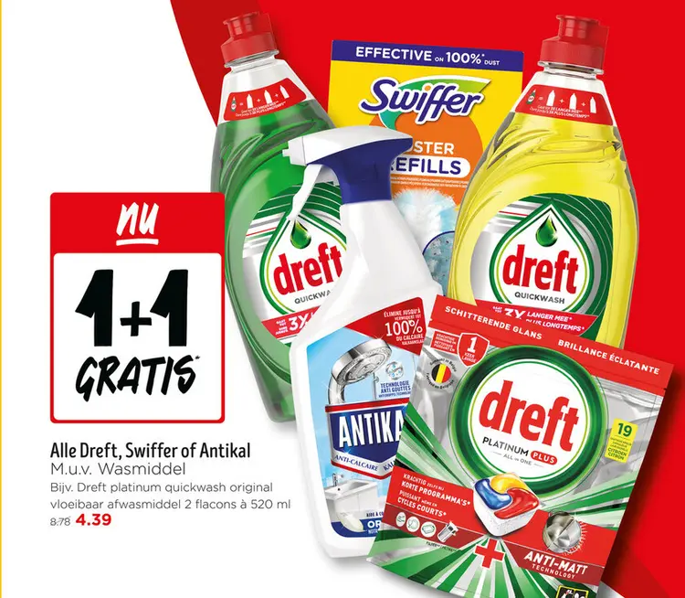 Aanbieding: Alle Dreft, Swiffer of Antikal