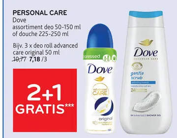 Aanbieding: Dove assortiment deo of douche